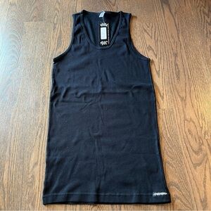 NWT mens Perfetto long ribbed 100% cotton black tank size Xl
